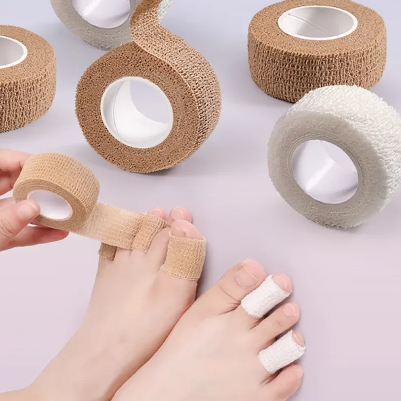 6pcs Self-Adhering Bandage Fixing Bandage Animal Hand Tearing Waterproof Elastic Pets 2.5 cm X 4.5 M