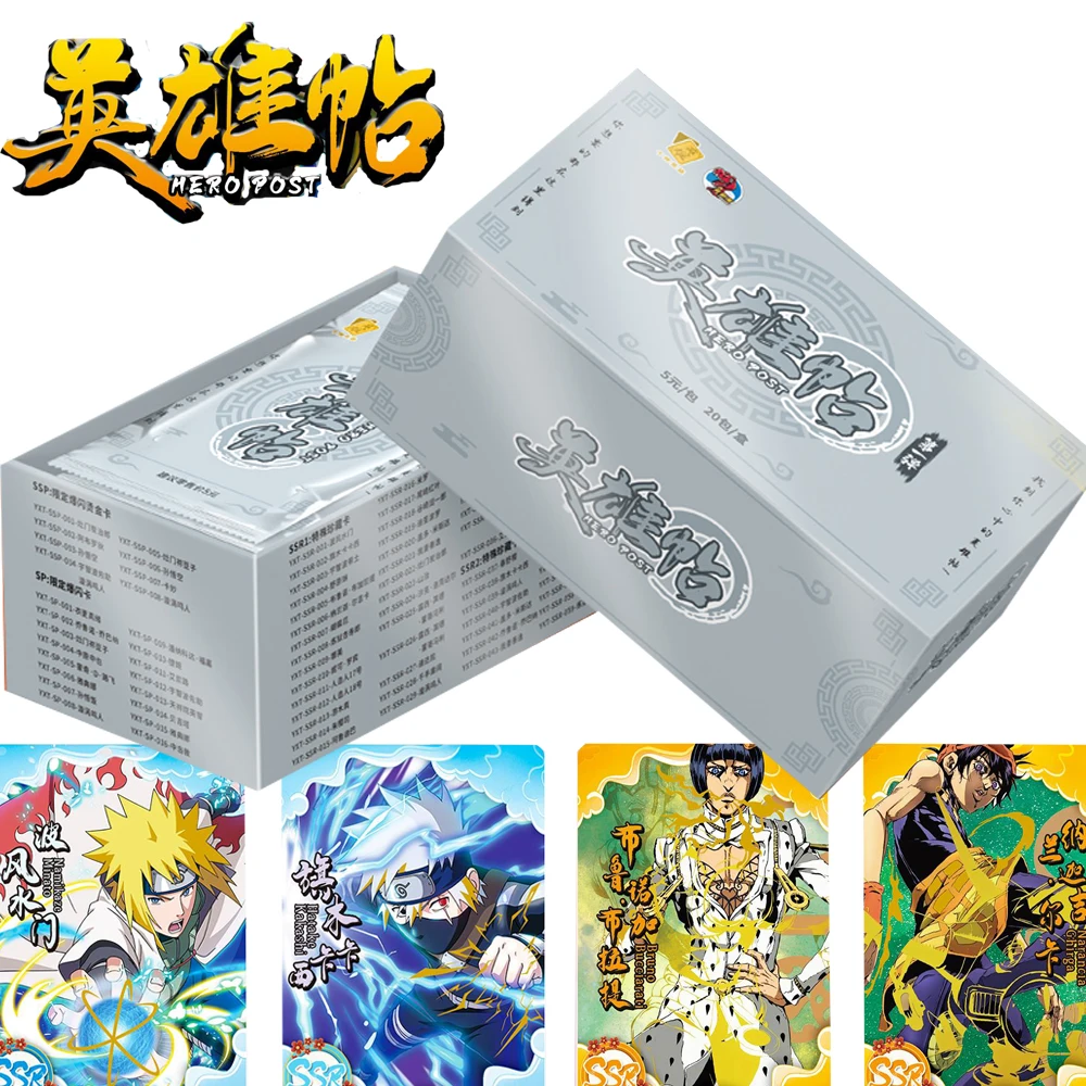 Jojo Bizarre Adventure Collection Cards Booster Box Demon Slayer Naruto Dragon Ball One Piece Exquisite Flash Card Regali Per Bambini