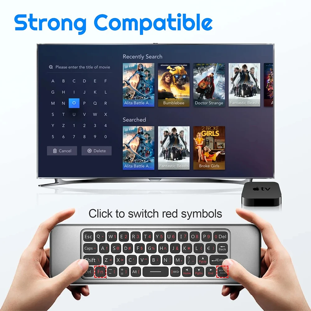 W3 2.4G Wireless Air Mouse Voice Remote Controller Gyroscope IR Learning Smart Mini Keyboard For Android TV Box/Windows/Linux