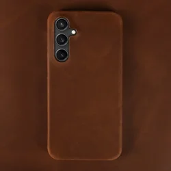 Premium Genuine Leather Retro Protective Phone Case - Crazy Horse Texture for Galaxy S20 FE (5503)