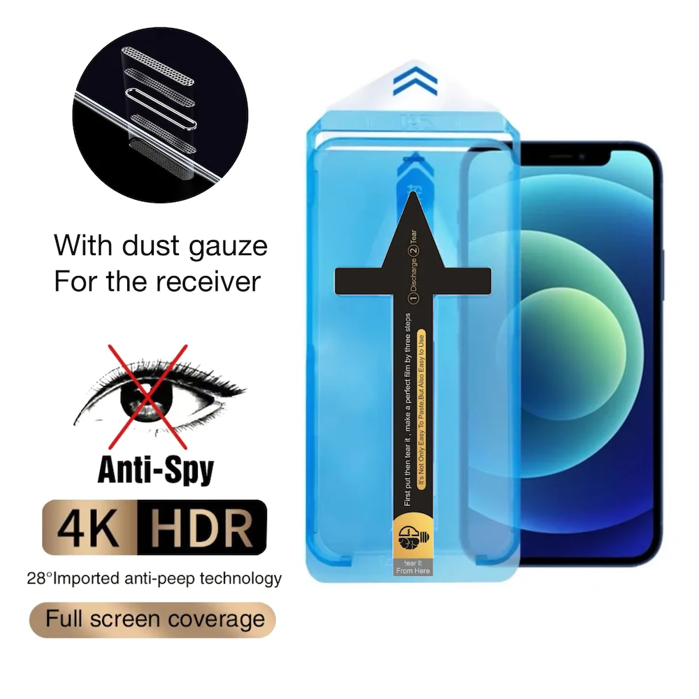 Full Cover Anti Spy Screen Protector For iPhone 14 13 12 11 XS PRO MAX