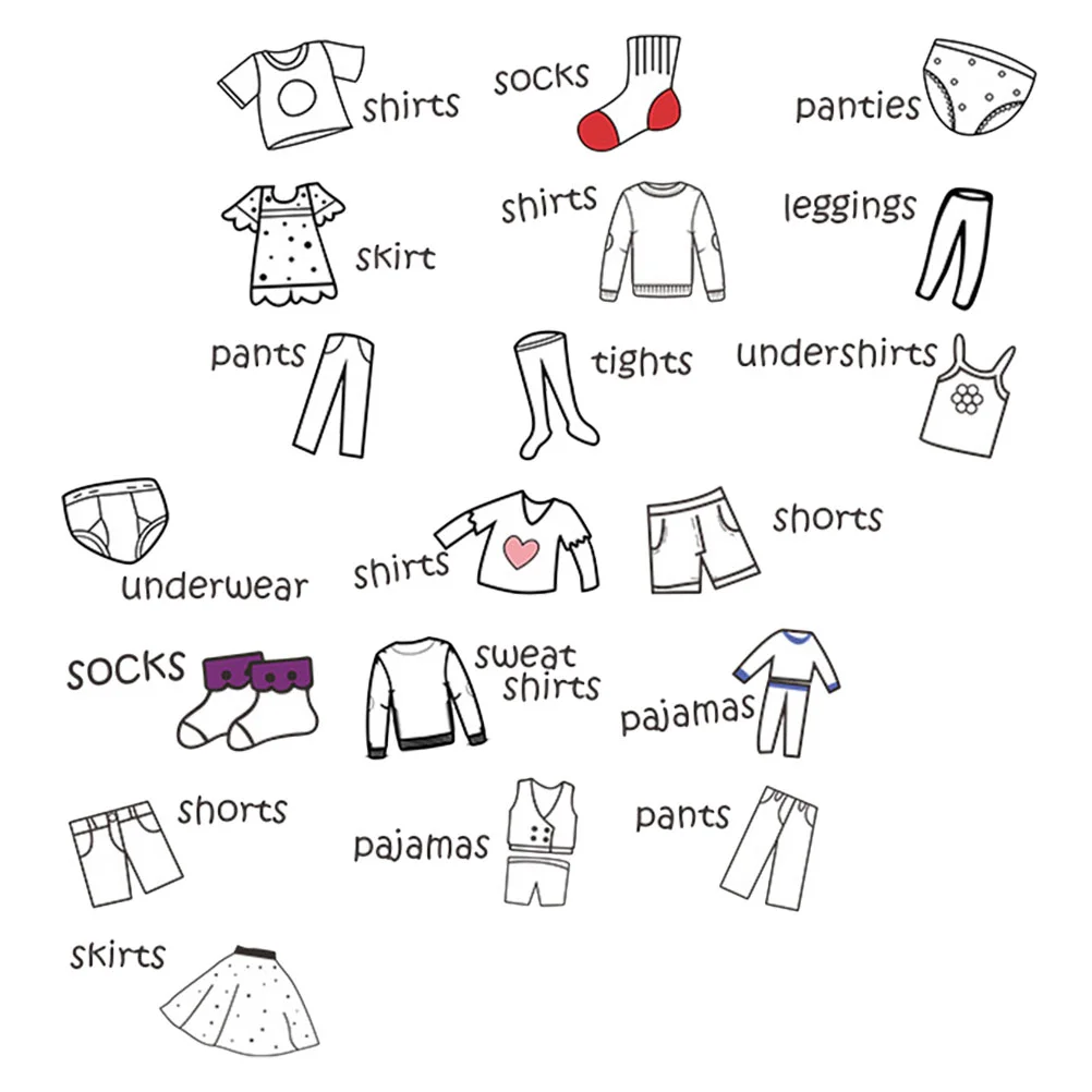 Clothing Bins Household Clothes Sort Sticker Label Decorative Labels Decal For Wardrobe Pvc Dresser Decals Removable Stickers