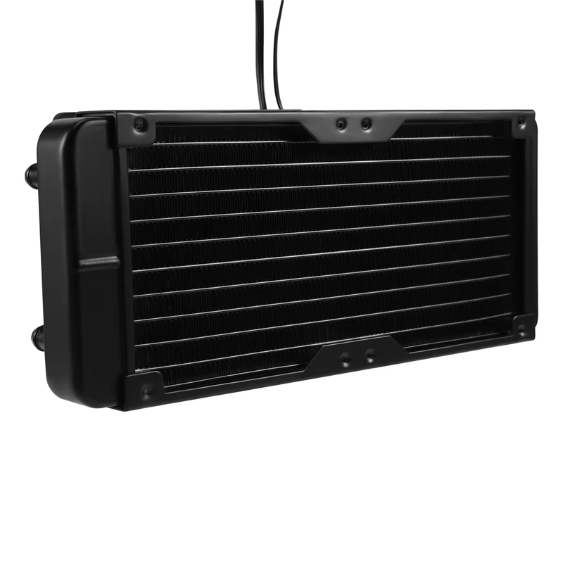

AT14 Aluminum 240Mm 10 Pipe Water Cooling Cooled Row Heat Exchanger Radiator With Fan For CPU PC Water Cooling System