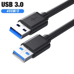 High - Speed USB 3.0 Dual Male Extension Cable for Data Transmission and Device Connectivity