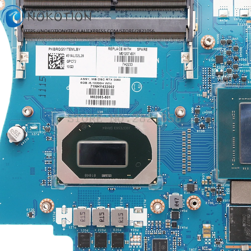 Hewitt727ページ　11番、13番 M01207-601 M01207-001 M02065-601 GPC72 LA-J672P For HP Omen 17-CB