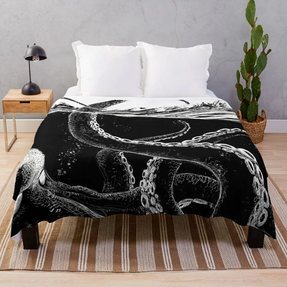 

Kraken Rules the Sea Throw Blanket Tourist Blanket