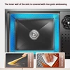 Cup Washer Hidden Bar Kitchen Sink Stainless Steel Invisible Single Sinks with Lid Garden Hotel Apartment Small Basin 4