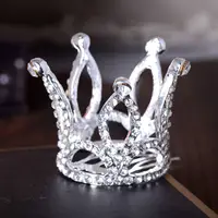 Baby Boy Girl Crown Newborn Photography Props Infants Rhinestone Photoshoot Accessories Picture Shoot for Baby Shower Birthday 2