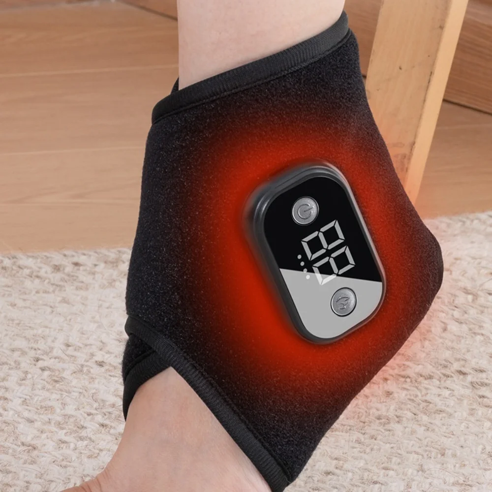 Electric Ankle Protector Ankle Wrist Massager Foot Brace Hot Compress Vibration Ankle Support Guard Band Muscle Relaxation ﻿