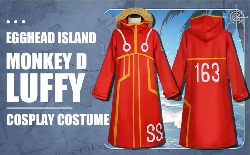 One Piece Monkey D Luffy Egghead Island Robe Cosplay Costume