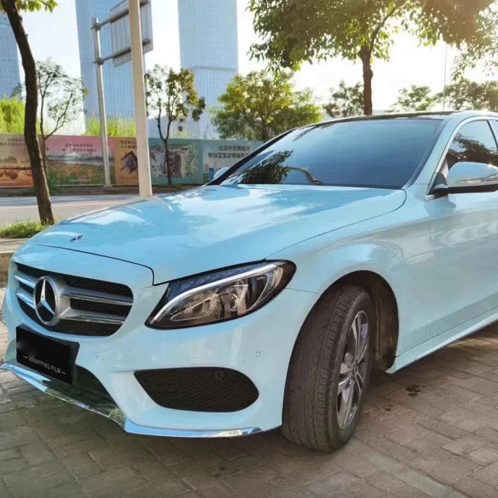 1.52*18m Super Gloss Crystal Ice Blue Car Wrap Vinyl Suppliers Near Me Car Stickers AliExpress