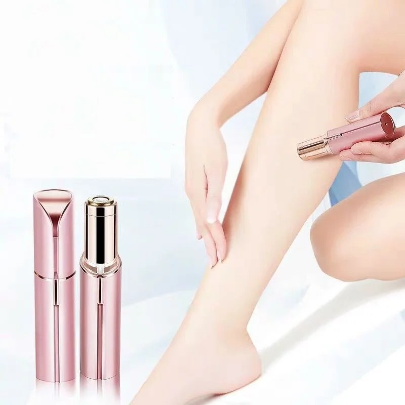 Portable Mini Lipstick Shape USB Charging Electric Epilator Painless Women Shaver Body Face Bikini Underarm Hair Removal Tool 5
