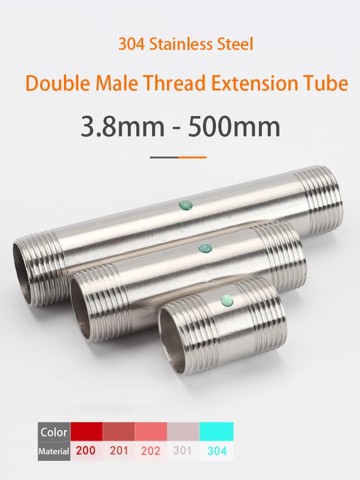 1pc 2" Male Thread Equal 100mm Extension Tube Pipe Fitting 304 Amazon.com:  MOICEYHF 1pc 1/ 1pc 3/4" Male Thread Equal 100mm Extension Tube Pipe Fitting 3
