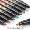 8/12pcs Metallic Markers Pens, Medium Tip Metallic Markers for Card Making,Painting, Scrapbook Crafts, DIY Photo Album 2