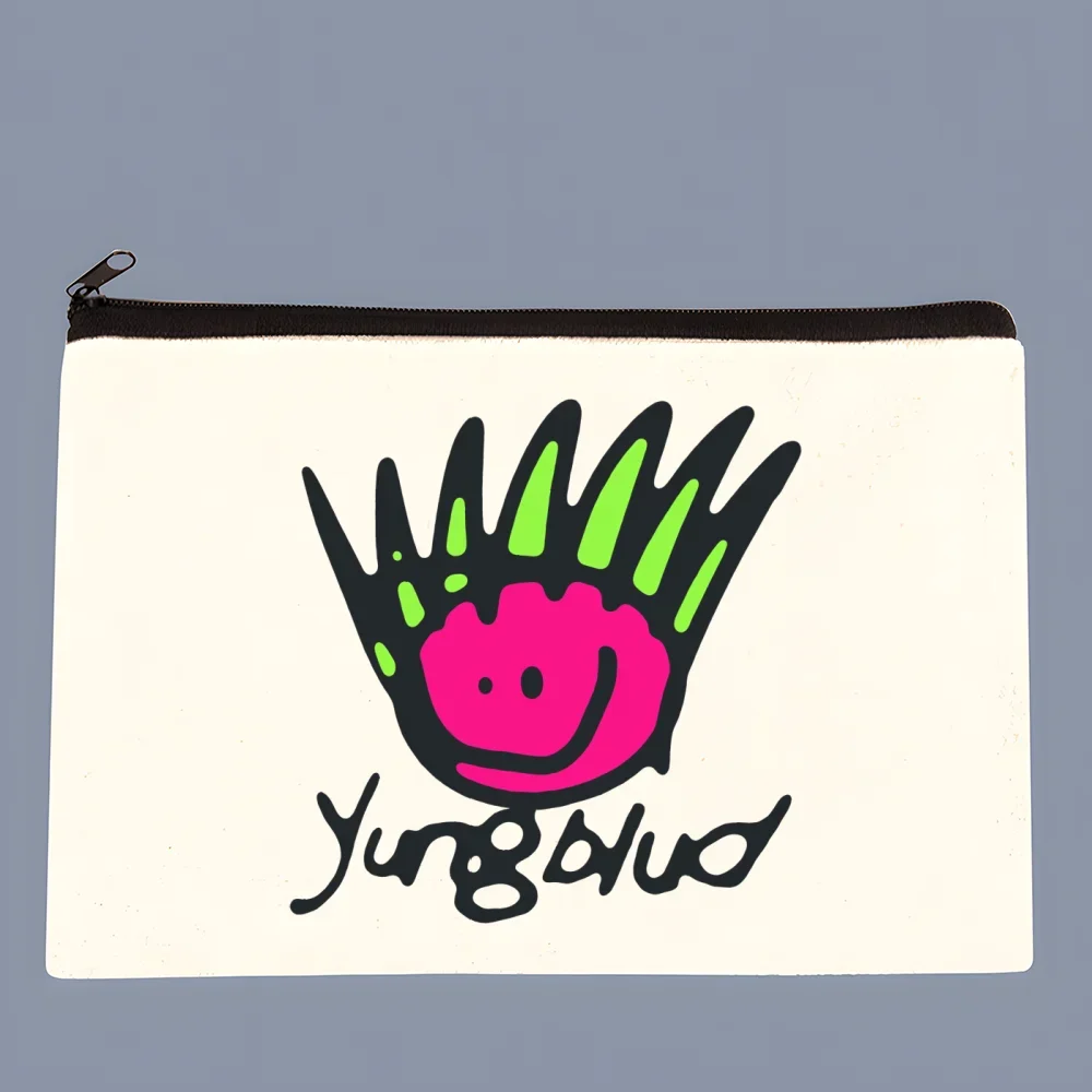 yungblud Cute Solid Color Canvas Coin Purse Small Fresh New Zipper Key Bag Hand Gift Bag