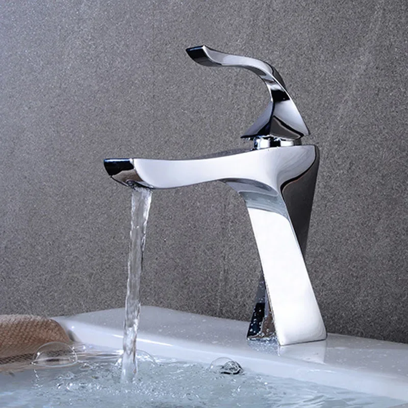 Description Picture 5 of itemModern Bathroom Sink Faucet Single Handle Deck Mounted Wash Basin Water Tap Hot Cold Mixer Tap Torneira Pia Bathroom Accessories