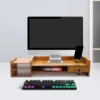 Wood Desk Organizer Home Office Desktop Storage Drawer Computer Holder w/Lock 2