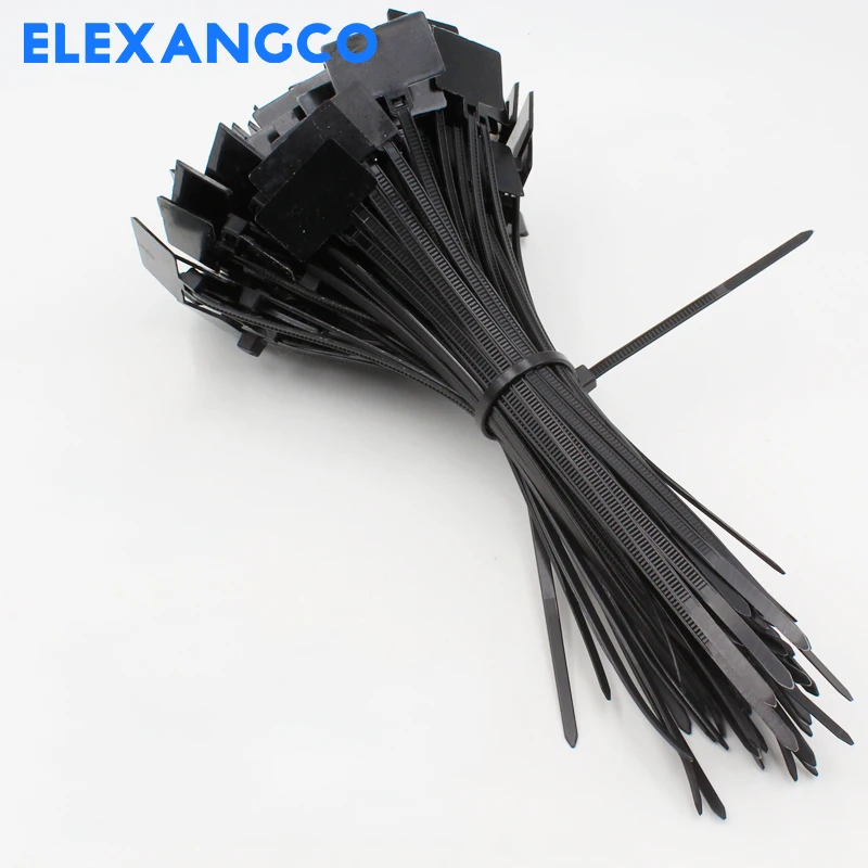 100 Pièces 4*150mm Couleur Signe Câble Attache étiquette En Nylon étiquette Signe Plaque Fil Réseau Câble Facile Marque Boucle Autobloquant Fermeture éclair