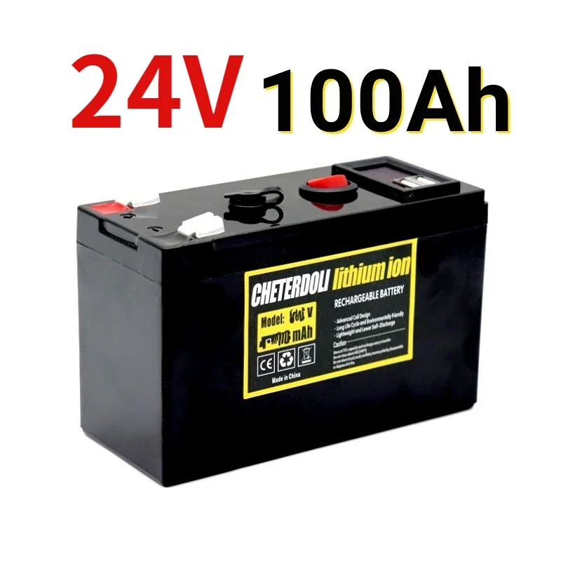 Bateria Recarregável do Bloco da Bateria de Lítio de 24v 100ah 18650 para a Energia Solar Bateria Elétrica do Veículo Mais Carregador de 25.2v 2a