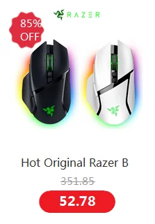 Original Razer DeathAdder Essential Wired Gaming Mouse Mice Black and White 6400DPI Optical Sensor 5 Programmable Buttons Gamer