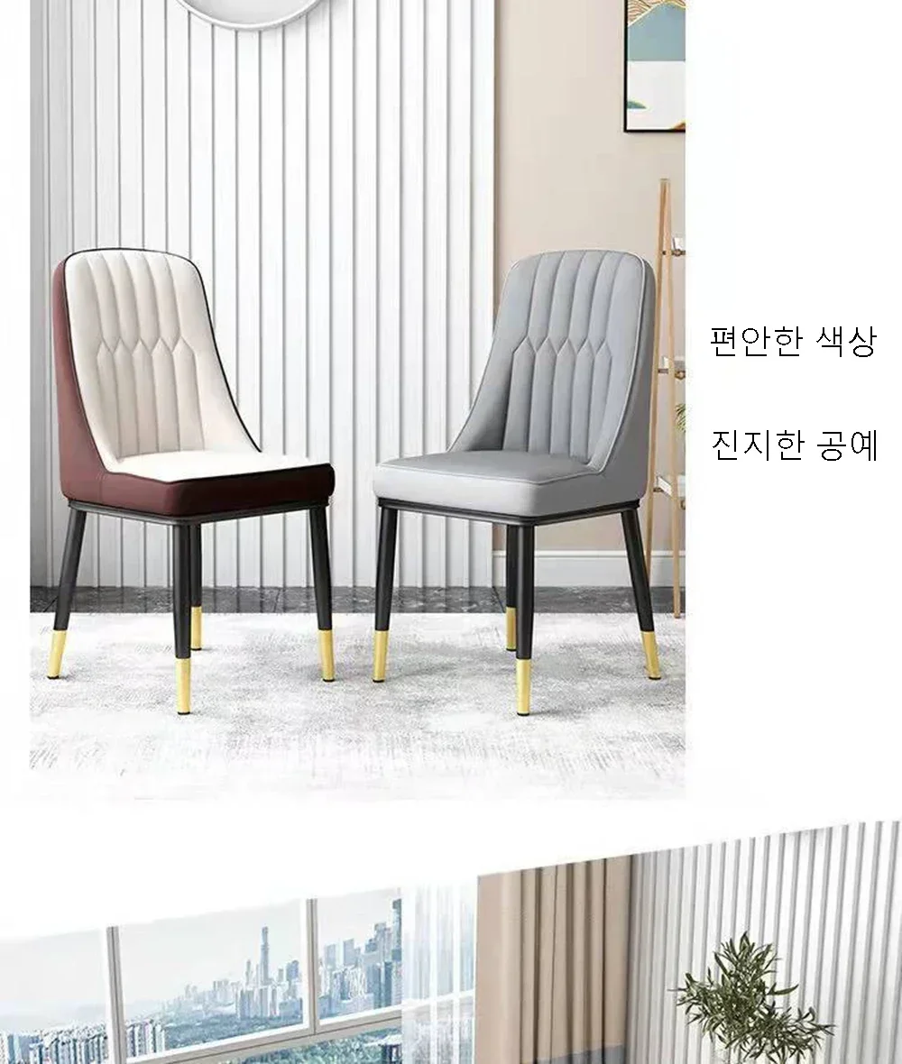 Description Picture 5 of itemDining Chair Home Nordic Modern Simple Sponge Backrest Chair Iron Light Luxury Restaurant Dining Table and Chair Coffee Chair