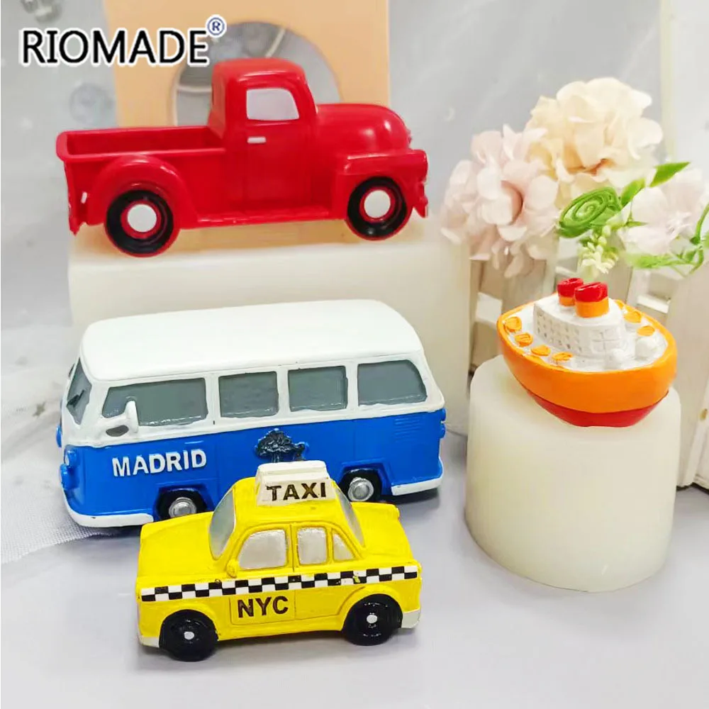 3D-Simulationsform für Auto, Bus, Taxi, Boot, Kerzen, Kuchendekoration, Backen, DIY, Harz, Aromatherapie, Silikonform, Gips, Ornament, Haushalt – Detail 3