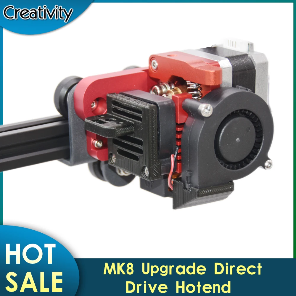 Atualizar Kit de Acionamento Direto Hotend 3d Toque Montagem 5015 Polia Turbo Ventilador Extrusora para Ender3 Cr10 cr 10s Pro Impressora 3d Mk8