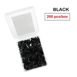 Silicon Hair Sleeves for Carp Fishing - 200pcs/box, Three Colors (Black)
