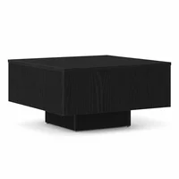 Table basse en chêne noir 60x60x31,5 cm en bois d'ingénierie - Table d'appoint moderne pour salon, table rectangulaire design pour boissons, livres et décoration, compacte et robuste 1