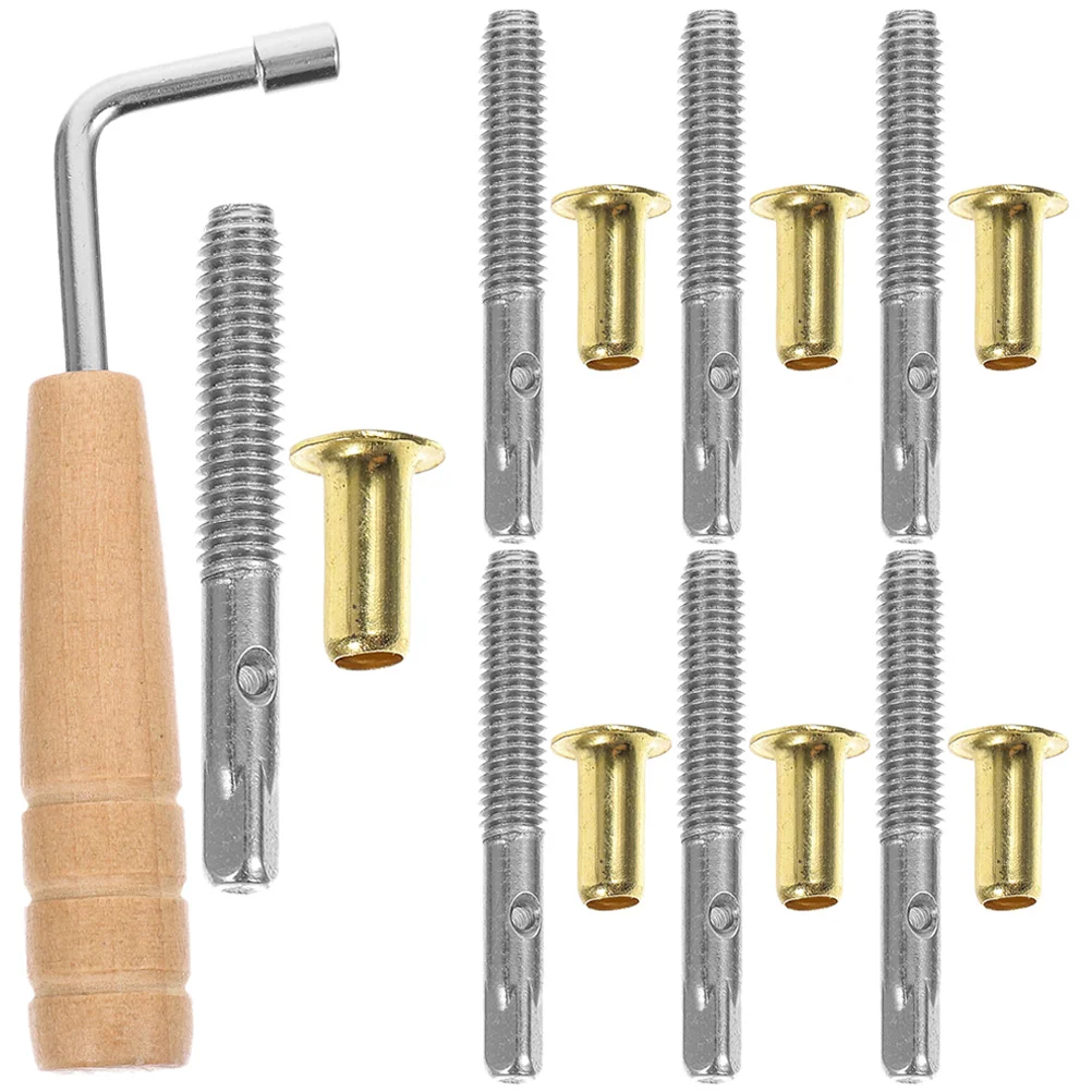 

of Harp Metal String Tuning Pin Tuning Wrench Lyre Harp Repairing Lychee fixed string screw accessory set Supplies