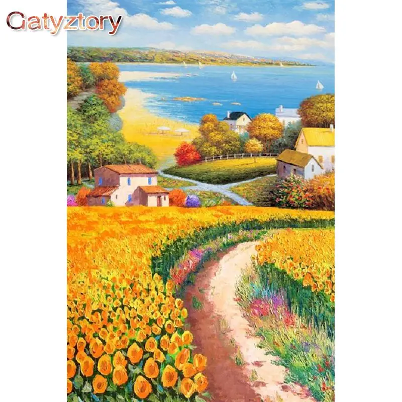 GATYZTORY Decorative Painting By Numbers Harbor Landscape Pictures Paint  For Adults Kids Paint Kit Handicrafts On Canvas Gift - AliExpress