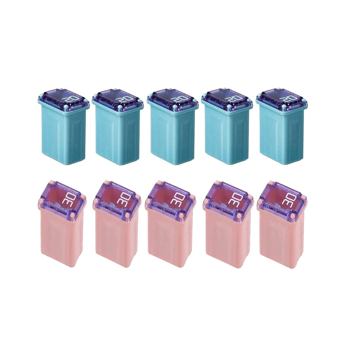 Miniature Box Fuses FMM MCASE Type FMM Maxi Fuses ("Low Blow") 10 PCS of 20Amp 30Amp