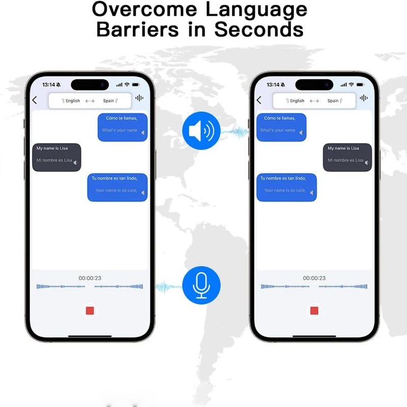 Real Time Translation Earbuds AI Translating Earphone LCD Touch Screen 144 Languages