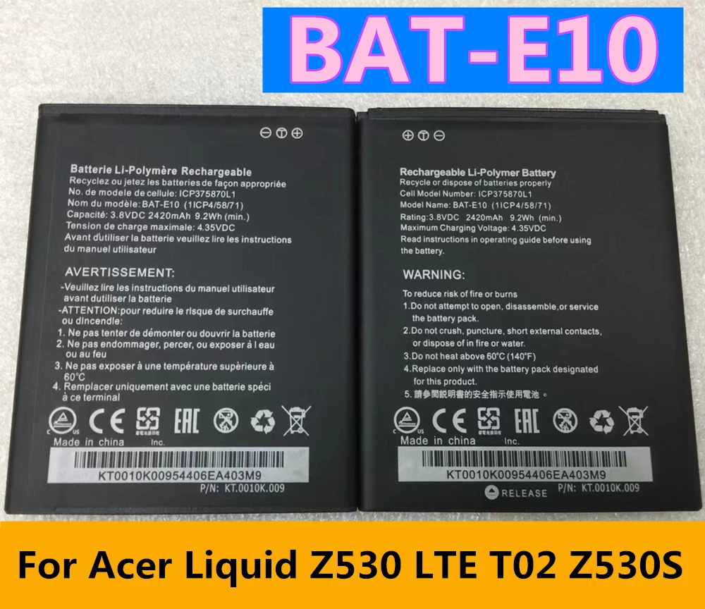 New Battery For Acer Liquid Z410 T01 Z330 T03 T04 Z630 Z630s Z4 Z140 Z160  X1 X2 S59 Z200 Z220 M220 Plus Z520 Z530 Lte T02 Z530s - Mobile Phone  Batteries - AliExpress