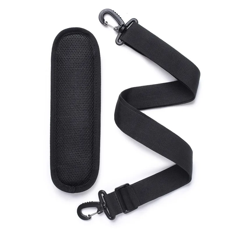 ZINZ Tracolla da 67 con design spesso imbottito, Per borsa con doppie fibbie e ganci girevoli in metallo per borsa per laptop, attrezzi, borsa per, Nero e rosso