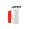 1/2"~2" Thread Inside Diameter 20/25/32/40/50mmPVC Ball Valve Connector Water Supply Pipe Fittings Equal Connectors Plastic 4