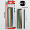 6pc black wood fluorescent color pencil writing drawing drawing pencil 2