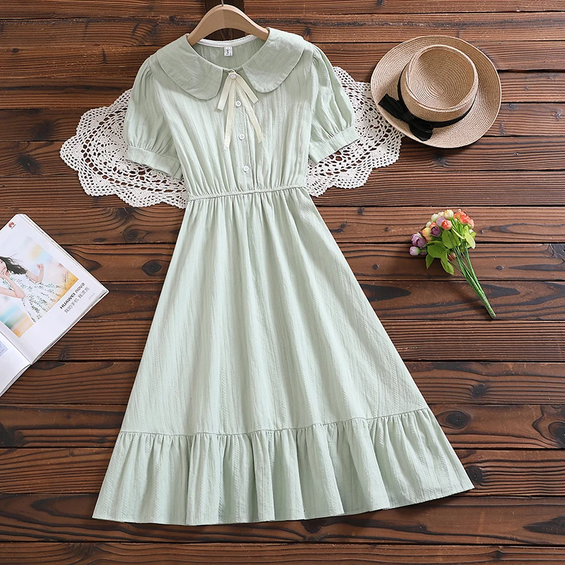 

Женское винтажное платье Mori girl, летнее модное платье с коротким рукавом, новый дизайн