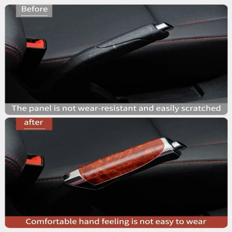 Universal Car Handbrake Cover Carbon Fiber Auto Handbrake Grips Protector Interior Hand Brake Decoration Accessories