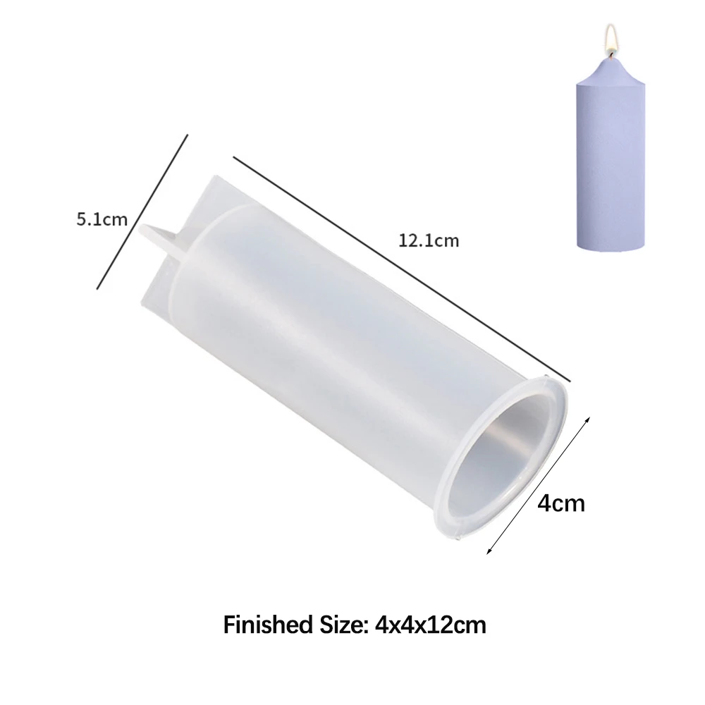 Zylinderform Kerze Silikonform 3D DIY Cented Kerze Seifenform Handwerk Geschenkherstellung Gips Harz Wachs hausgemachte Dekoration – Detail 19