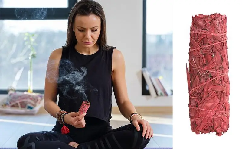Dragon Blood Sage Red Sage Sbavature Stick Dragons Blood Sage Sbavature Bacchetta Per La Pulizia Della Casa Meditazione Yoga Ene