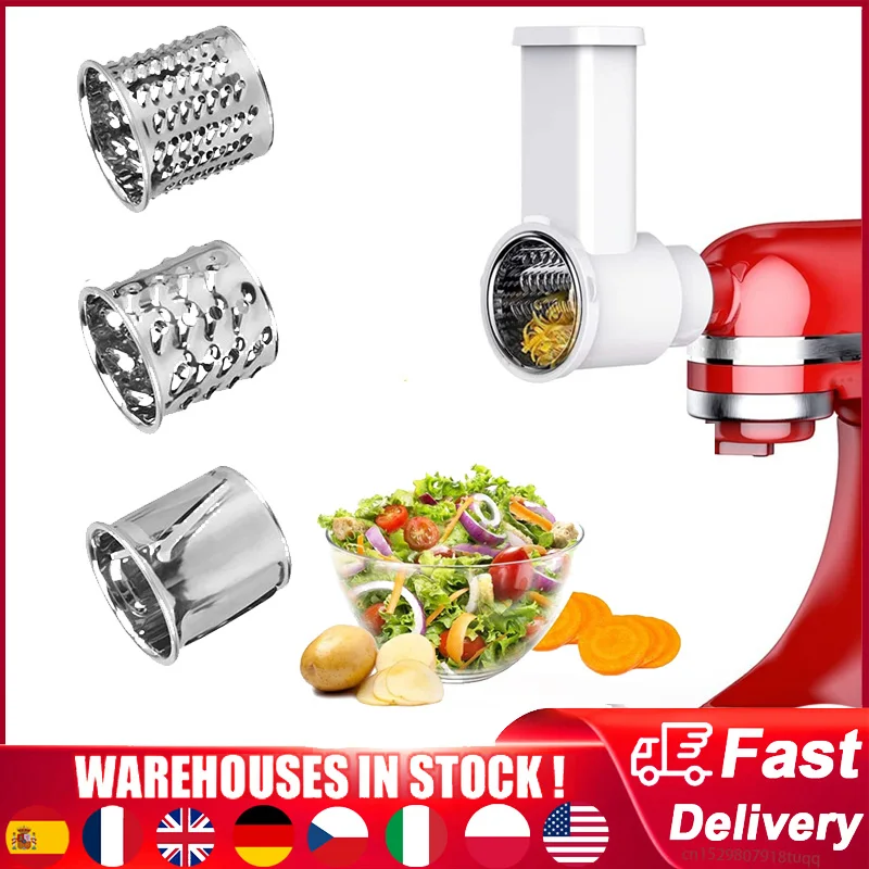 For Kitchenaid Stand Mixer Salad Maker Slicer Shredder Attachments Fresh Prep Vegetable Slicer With Cleaning Brush