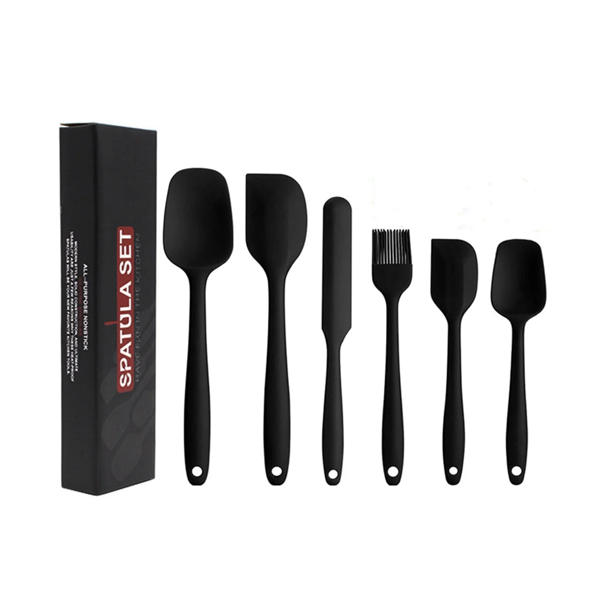 

6Pcs Cake Spatula Oil Brush Silicone Kitchen Ware High Temperature Baking Tool Set,Kitchen Brush Appliance