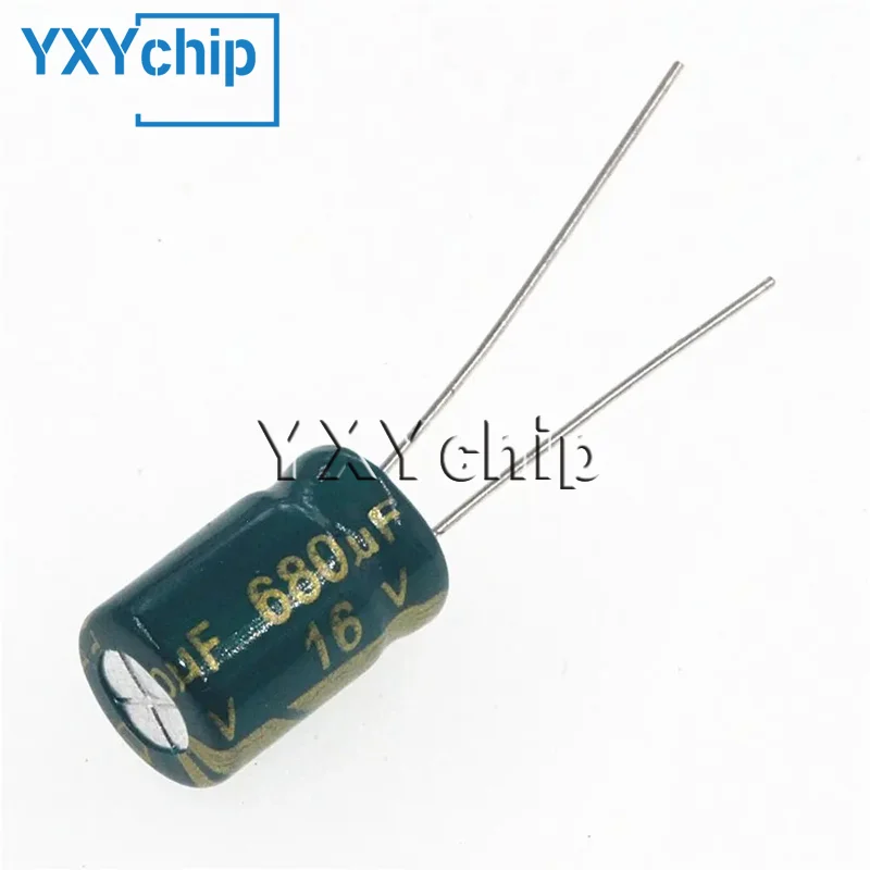 

50pcs 680uF 16V 680MFD 16Volt 8*12mm Aluminum Electrolytic Capacitor Radial 680mf16v 680uf16v 16v680mf 16v680uf