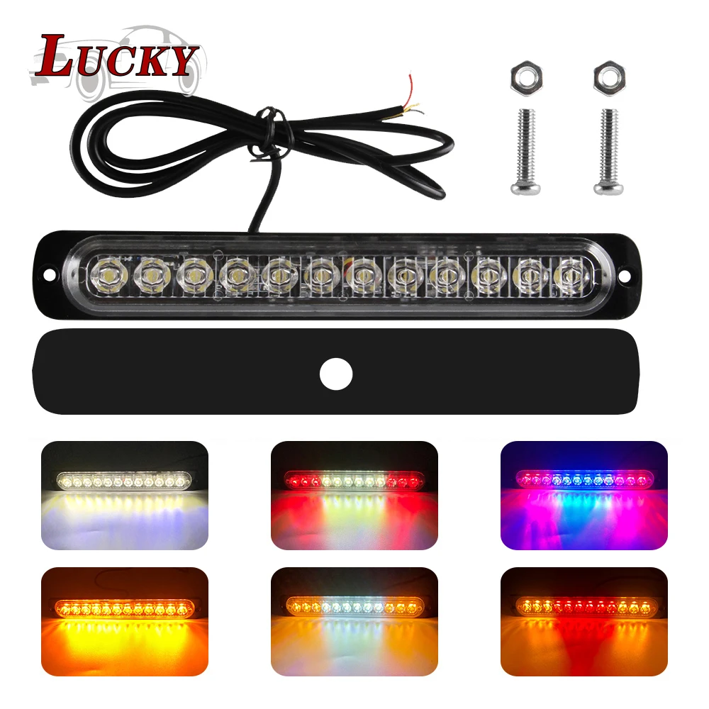 12 LED strobe Warning light led strobes for car truck light police