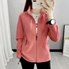 Winter Women Sweatshirt Coat Casual Loose Zip Up Cardigan Long Sleeve Sweatershirt Reversible Polar Fleece Stand Collar Coat 3