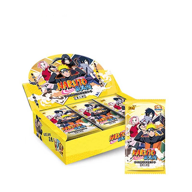 Narutoes Edition Anime Figures Hero Card  Uzumaki Uchiha Sasuke Character Card Collection Bronzing Barrage Flash Cards Boy Gifts 3