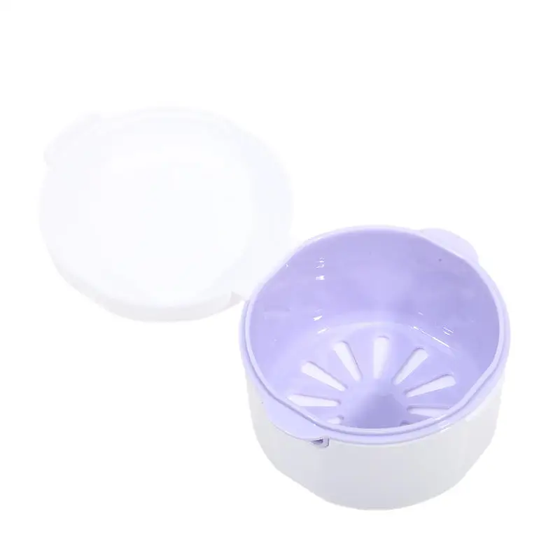 thumbnail image 1 of Double Layer Design Portable Denture Cleaning and Storage Box in Solid Color, 1 of 5