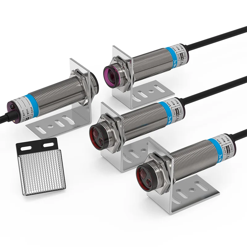GTRIC 확산 반사 레이저 광전 센서 M18 시리즈, 10-30V NPN PNP 가시 지점 2mm 감지 거리 30CM 조정 가능