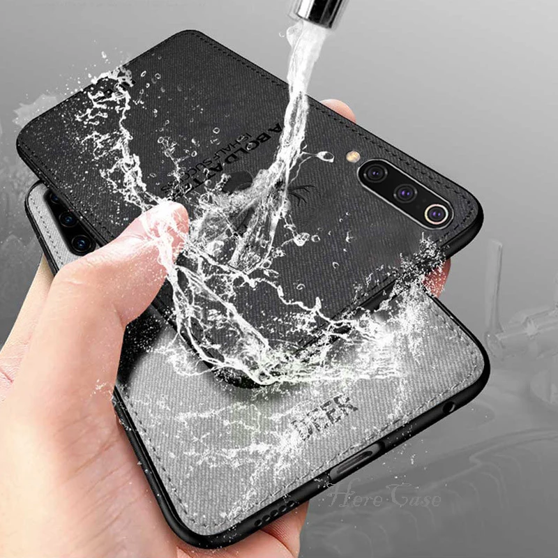 Magnetic Deer Design Cloth Texture Soft TPU Back Case